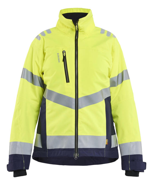 Blaklader Dames High Vis Winterjas 47621977 HiVis fluo geel-marineblauw(3389)