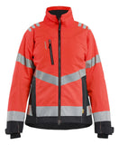 Blaklader Dames High Vis Winterjas 47621977 HiVis fluo rood-zwart(5599)
