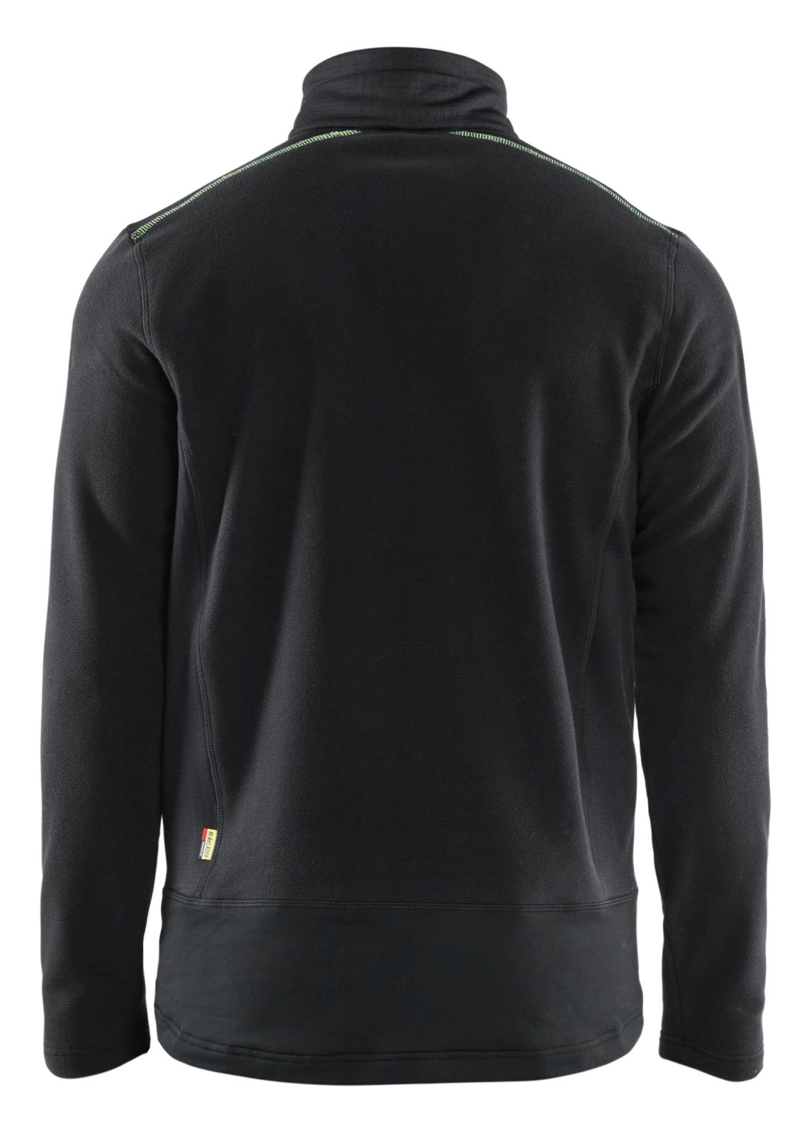 Blaklader Wind regen sneeuw Unite Microfleecevest 47651010 zwart-fluo geel(9933)
