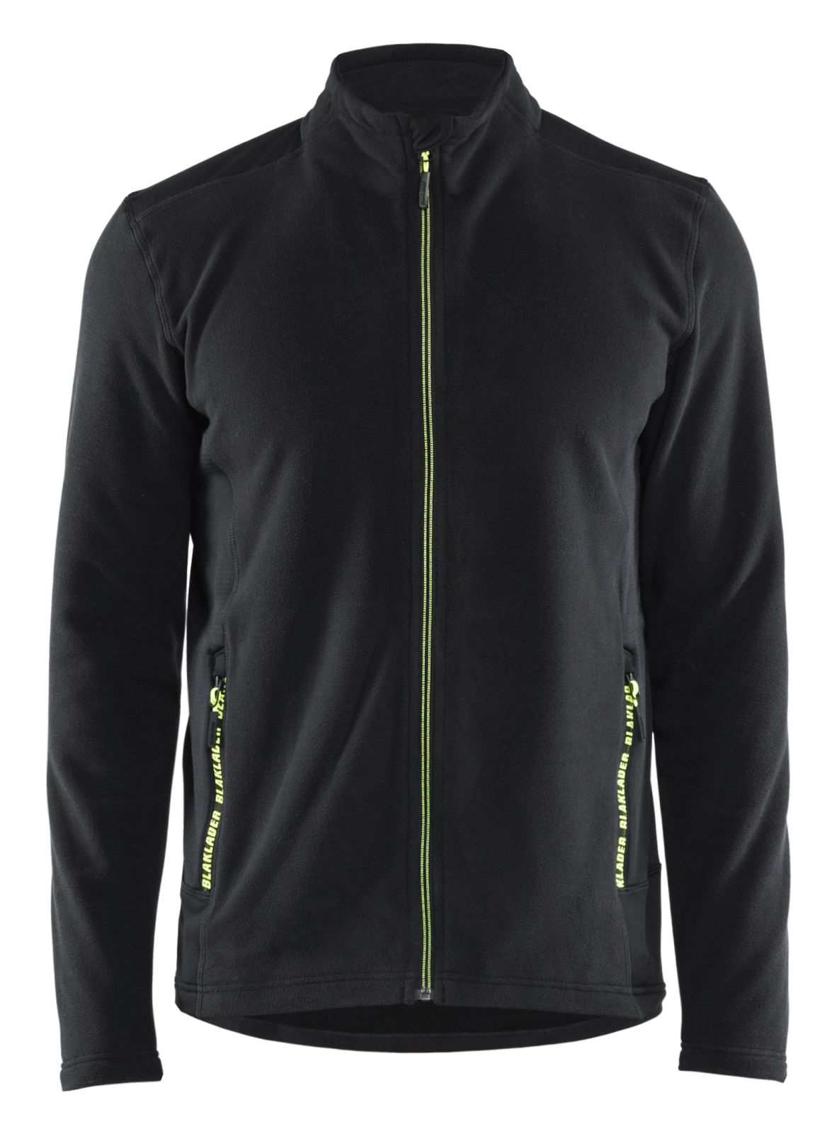 Blaklader Wind regen sneeuw Unite Microfleecevest 47651010 zwart-fluo geel(9933)