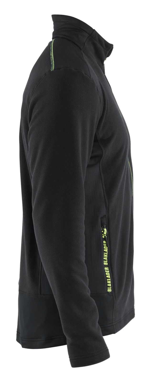Blaklader Wind regen sneeuw Unite Microfleecevest 47651010 zwart-fluo geel(9933)