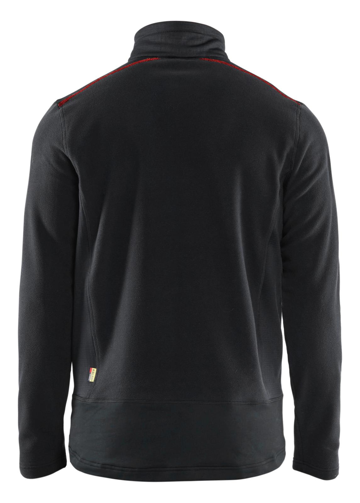 Blaklader Wind regen sneeuw Unite Microfleecevest 47651010 zwart-rood(9956)