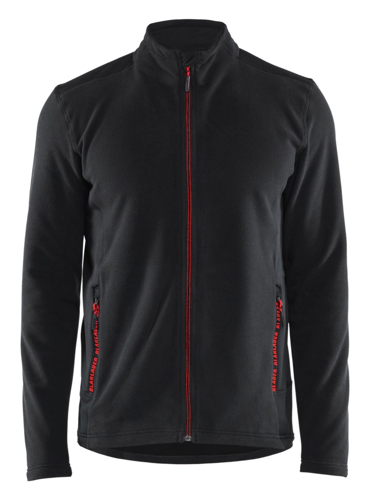 Blaklader Wind regen sneeuw Unite Microfleecevest 47651010 zwart-rood(9956)