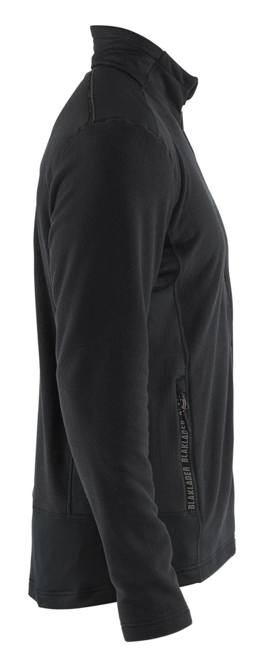 Blaklader Wind regen sneeuw Unite Microfleecevest 47651010 zwart-middelgrijs(9996)