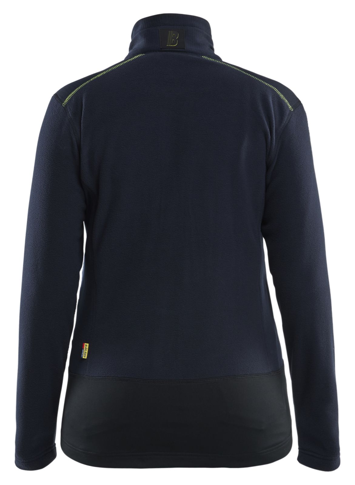 Blaklader Wind regen sneeuw Unite Dames Microfleecevest 47661010 donker marineblauw-fluo geel(8633)