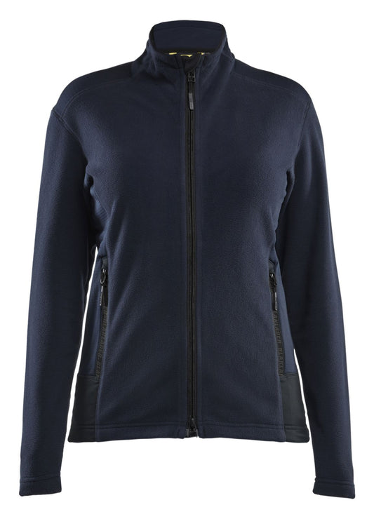 Blaklader Wind regen sneeuw Unite Dames Microfleecevest 47661010 donker marineblauw-zwart(8699)
