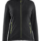Blaklader Wind regen sneeuw Unite Dames Microfleecevest 47661010 zwart-fluo geel(9933)