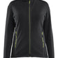 Blaklader Wind regen sneeuw Unite Dames Microfleecevest 47661010 zwart-fluo geel(9933)