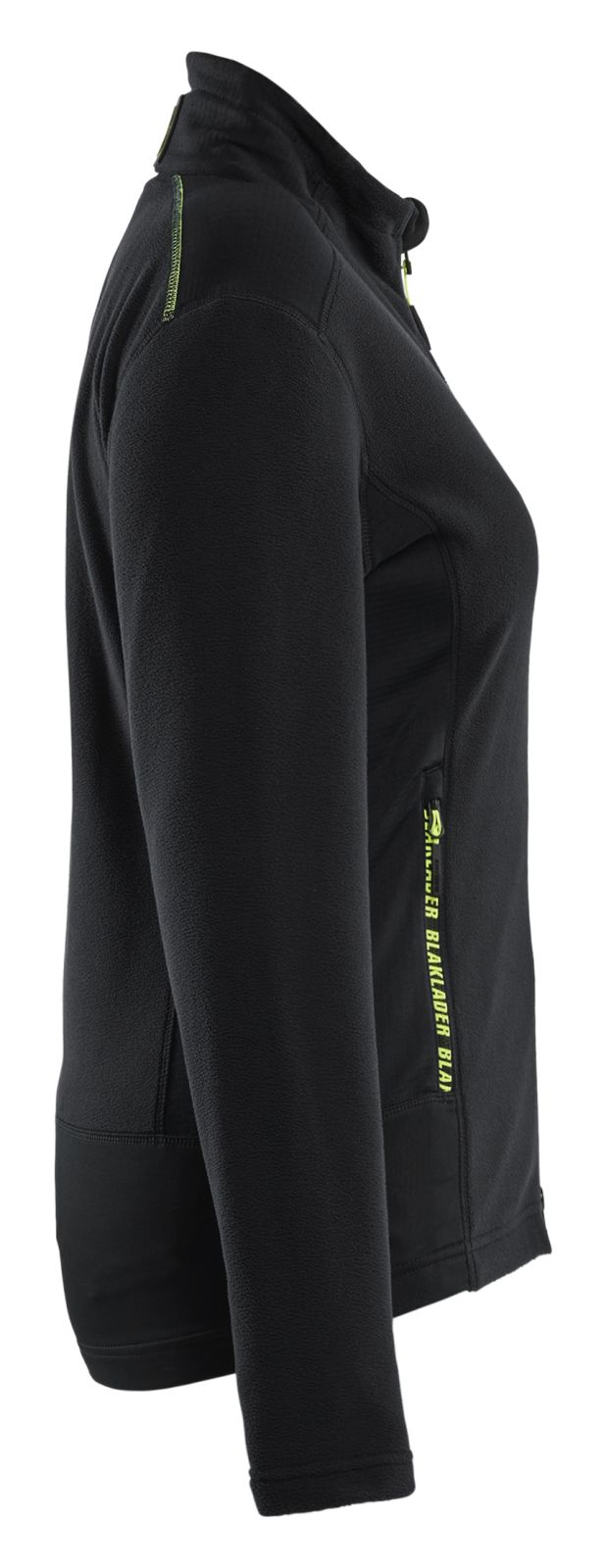Blaklader Wind regen sneeuw Unite Dames Microfleecevest 47661010 zwart-fluo geel(9933)