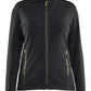 Blaklader Wind regen sneeuw Unite Dames Microfleecevest 47661010 zwart-fluo geel(9933)