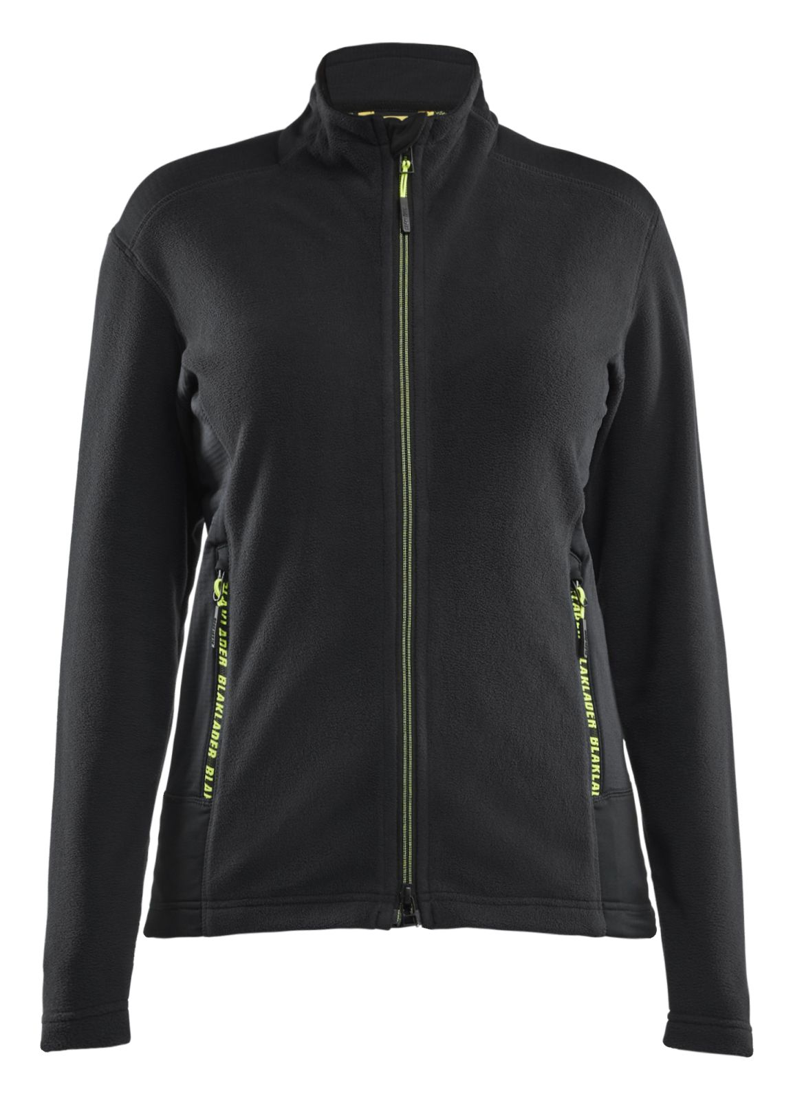 Blaklader Wind regen sneeuw Unite Dames Microfleecevest 47661010 zwart-fluo geel(9933)