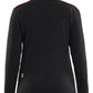 Blaklader Wind regen sneeuw Unite Dames Microfleecevest 47661010 zwart-rood(9956)