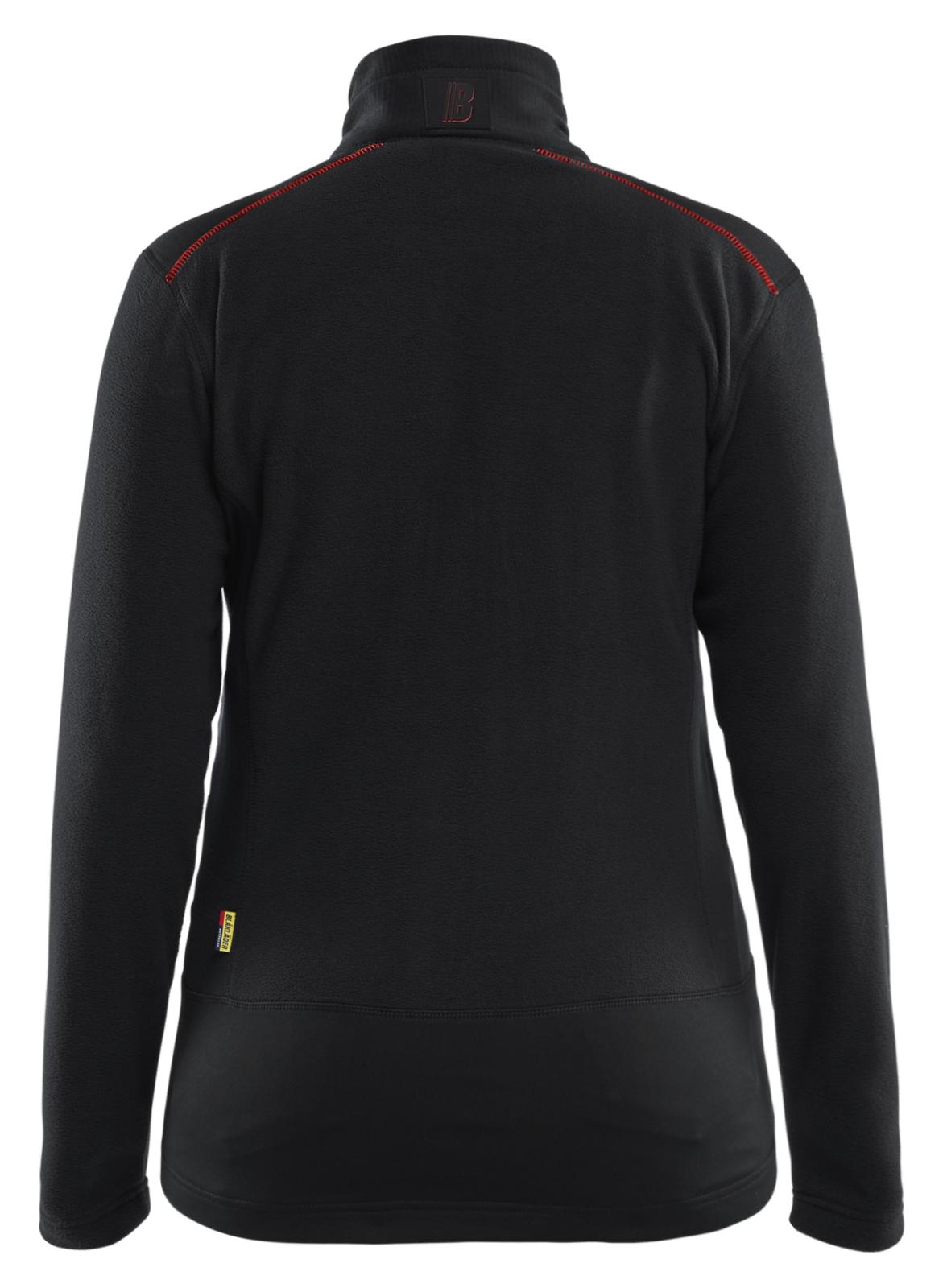 Blaklader Wind regen sneeuw Unite Dames Microfleecevest 47661010 zwart-rood(9956)