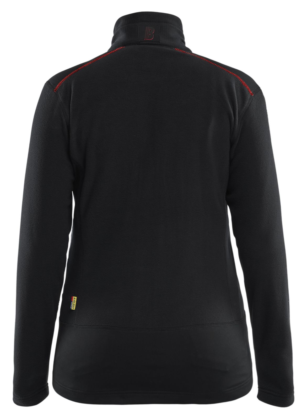 Blaklader Wind regen sneeuw Unite Dames Microfleecevest 47661010 zwart-rood(9956)