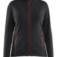 Blaklader Wind regen sneeuw Unite Dames Microfleecevest 47661010 zwart-rood(9956)