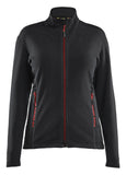 Blaklader Wind regen sneeuw Unite Dames Microfleecevest 47661010 zwart-rood(9956)