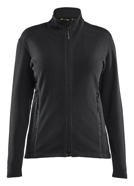 Blaklader Wind regen sneeuw Unite Dames Microfleecevest 47661010 zwart-middelgrijs(9996)