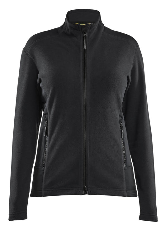 Blaklader Wind regen sneeuw Unite Dames Microfleecevest 47661010 zwart-middelgrijs(9996)