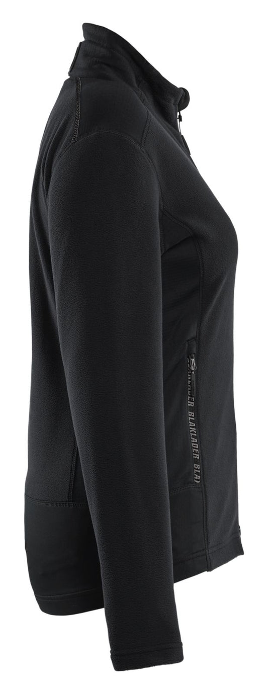 Blaklader Wind regen sneeuw Unite Dames Microfleecevest 47661010 zwart-middelgrijs(9996)