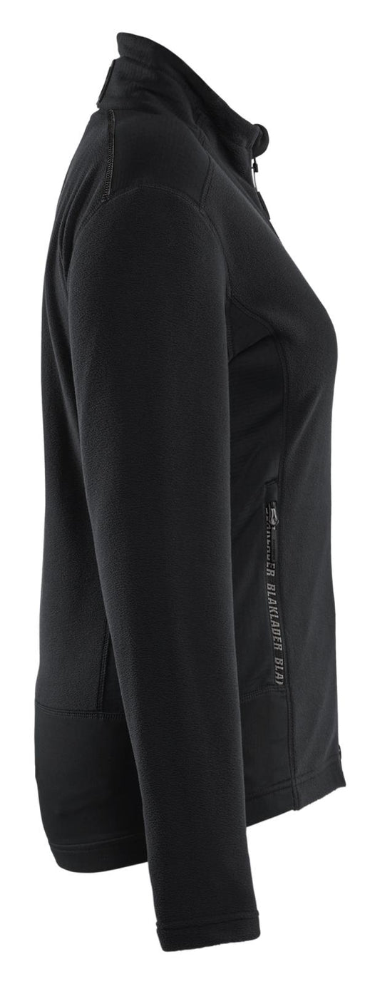 Blaklader Wind regen sneeuw Unite Dames Microfleecevest 47661010 zwart-middelgrijs(9996)