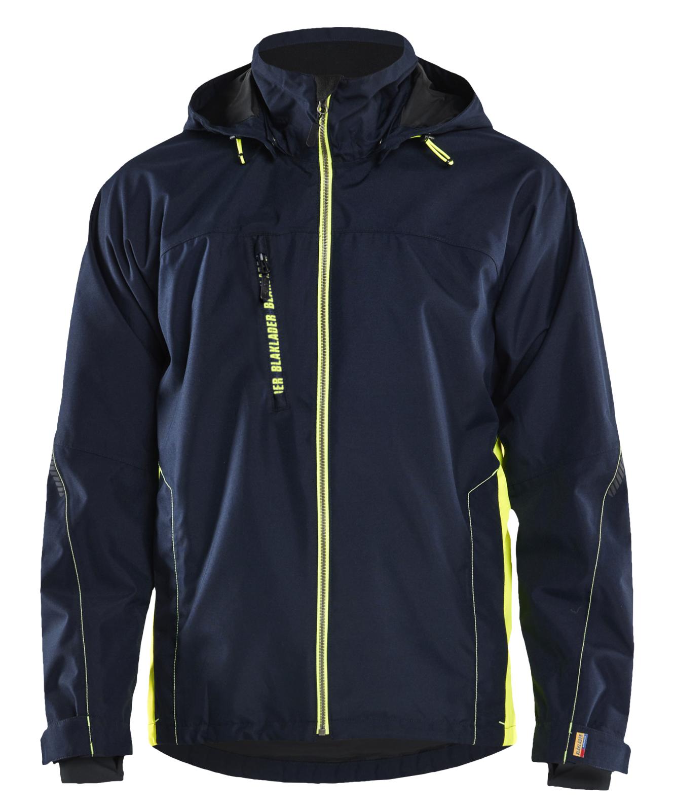 Blaklader Wind regen sneeuw Bi-Colour Jack 47901977 shell waterdicht winddicht ademend donker marineblauw-fluo geel(8633)