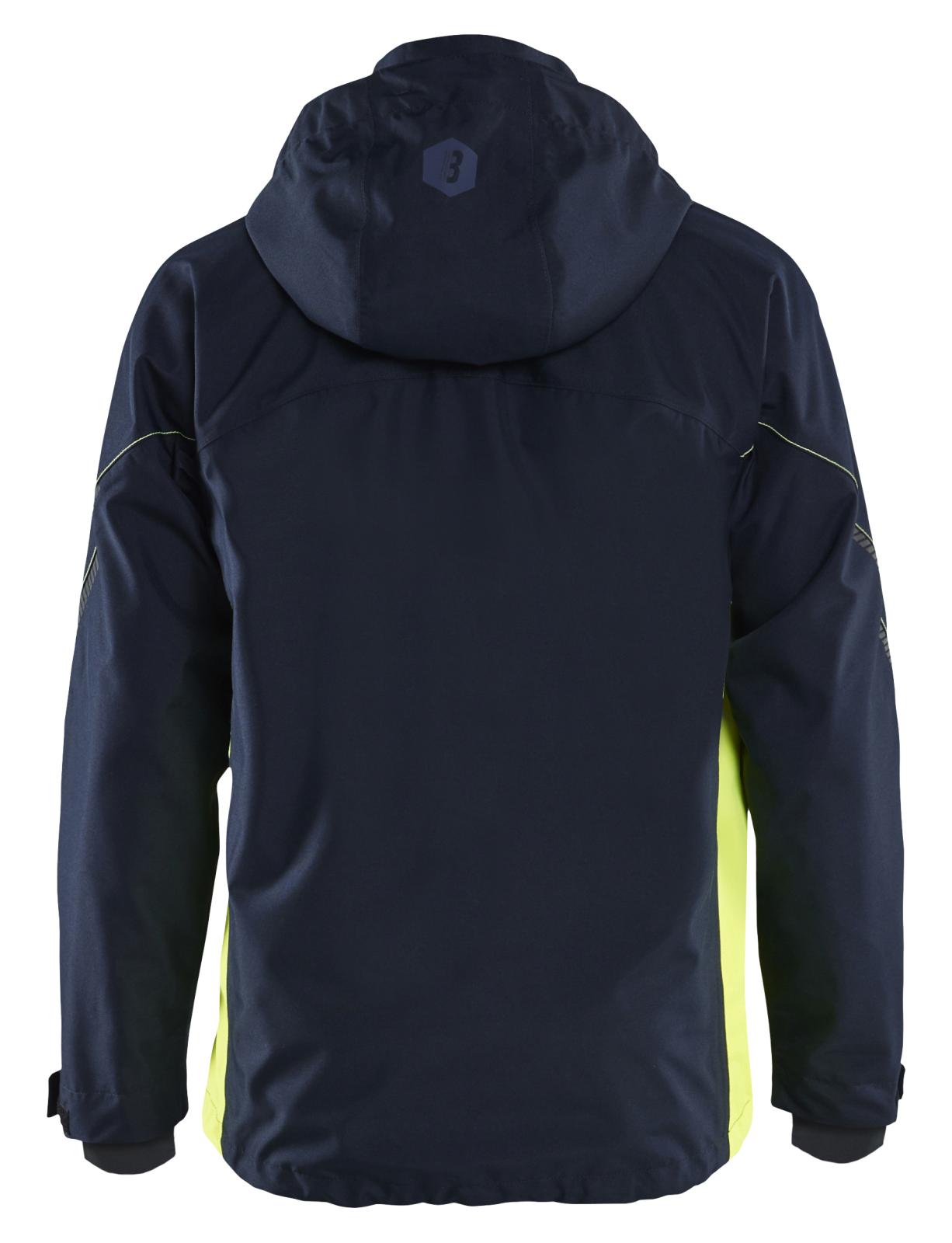 Blaklader Wind regen sneeuw Bi-Colour Jack 47901977 shell waterdicht winddicht ademend donker marineblauw-fluo geel(8633)