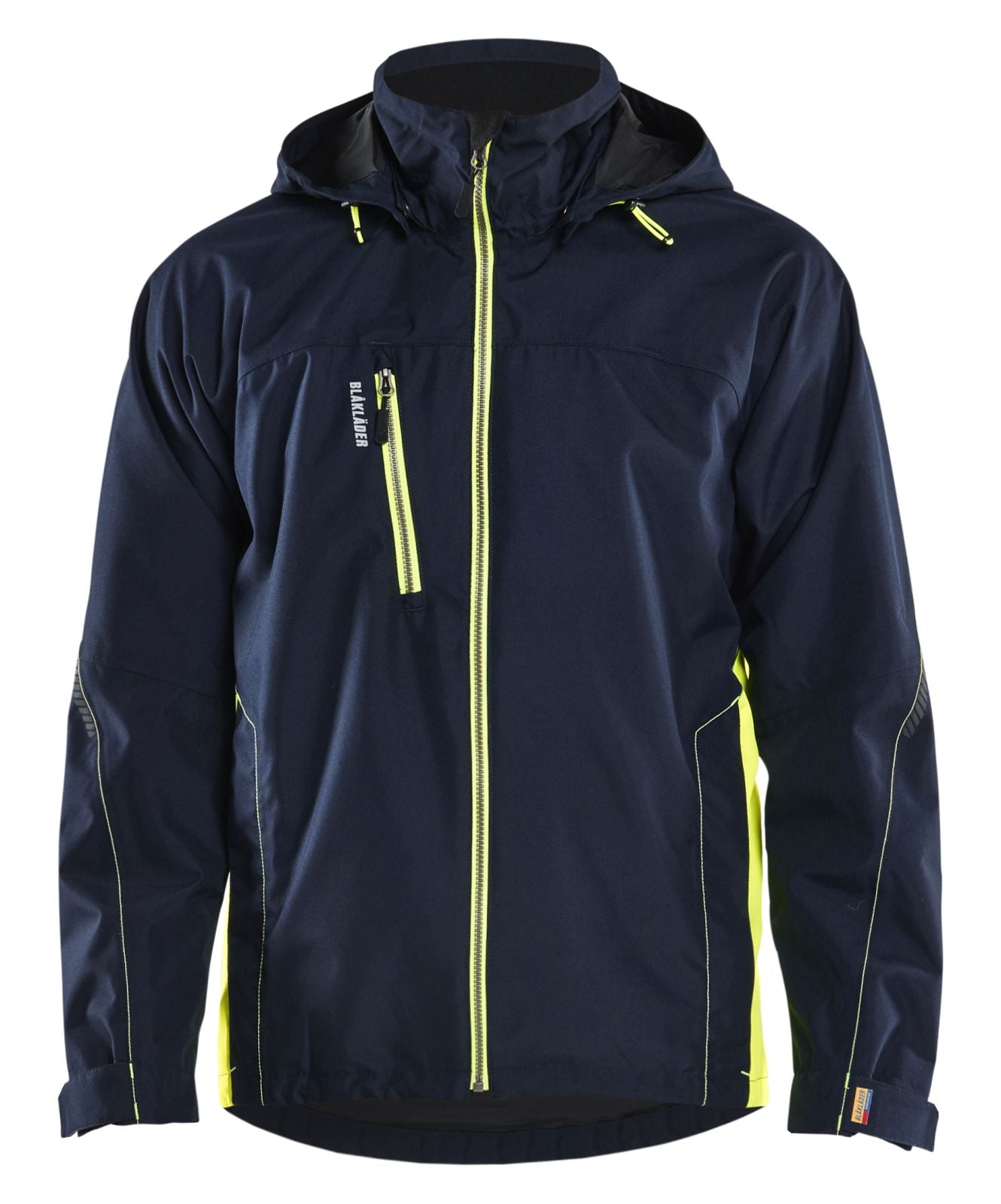 Blaklader Wind regen sneeuw Bi-Colour Jack 47901977 shell waterdicht winddicht ademend donker marineblauw-fluo geel(8633)
