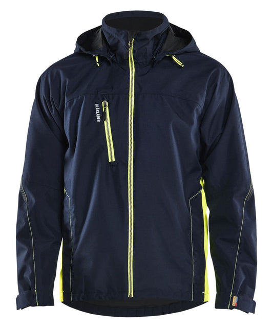 Blaklader Wind regen sneeuw Bi-Colour Jack 47901977 shell waterdicht winddicht ademend donker marineblauw-fluo geel(8633)