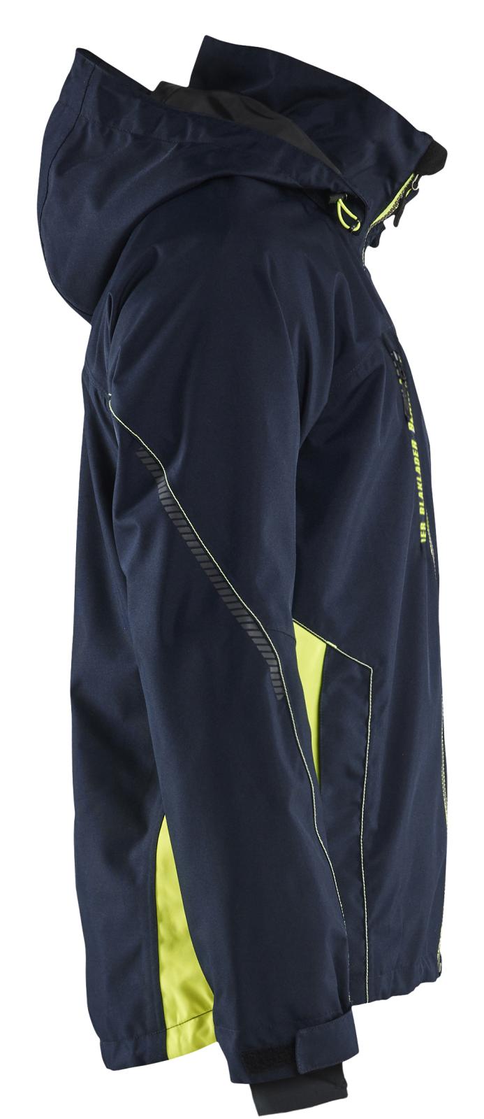 Blaklader Wind regen sneeuw Bi-Colour Jack 47901977 shell waterdicht winddicht ademend donker marineblauw-fluo geel(8633)