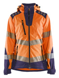 Blaklader Dames High Vis Jack 47912513 Softshell HiVis fluo oranje-marineblauw(5389)