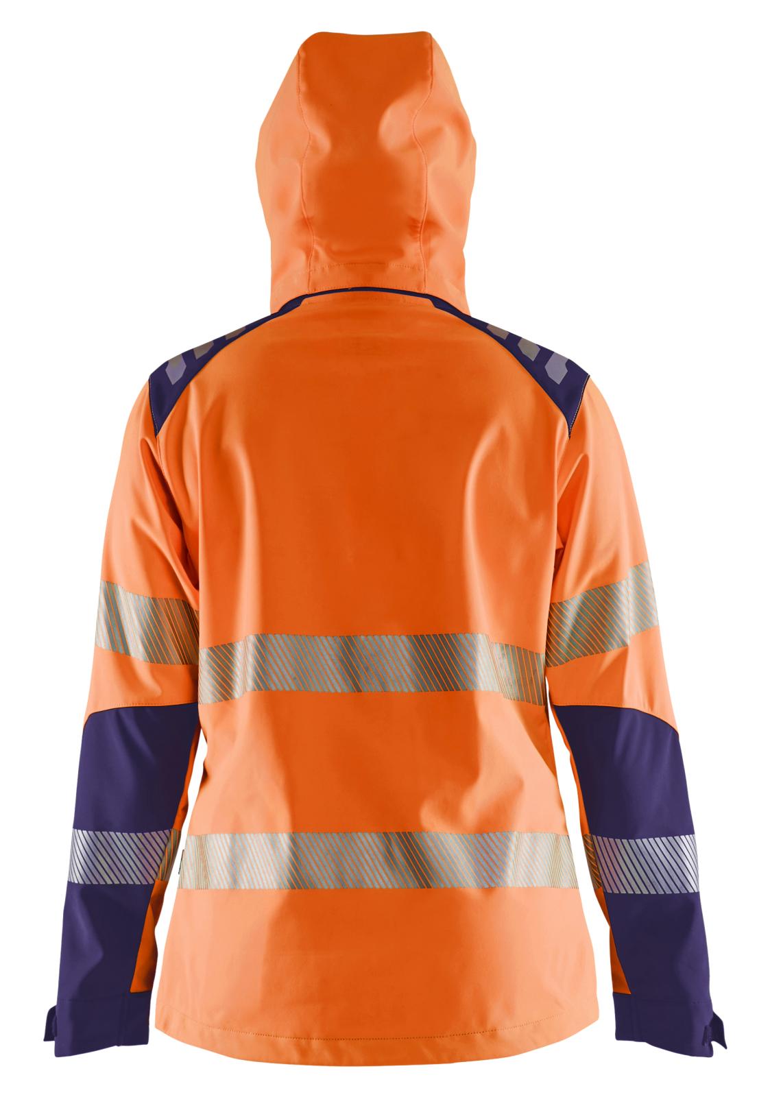 Blaklader Dames High Vis Jack 47912513 Softshell HiVis fluo oranje-marineblauw(5389)