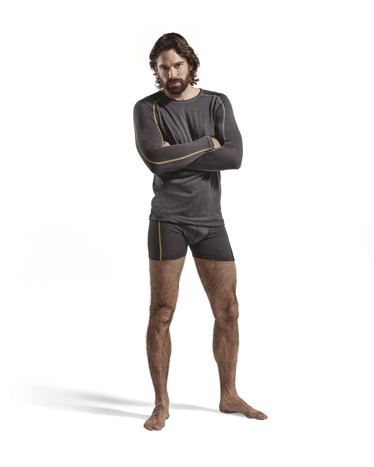 Blaklader Ondershirts 47991734 donkergrijs-geel(9835)