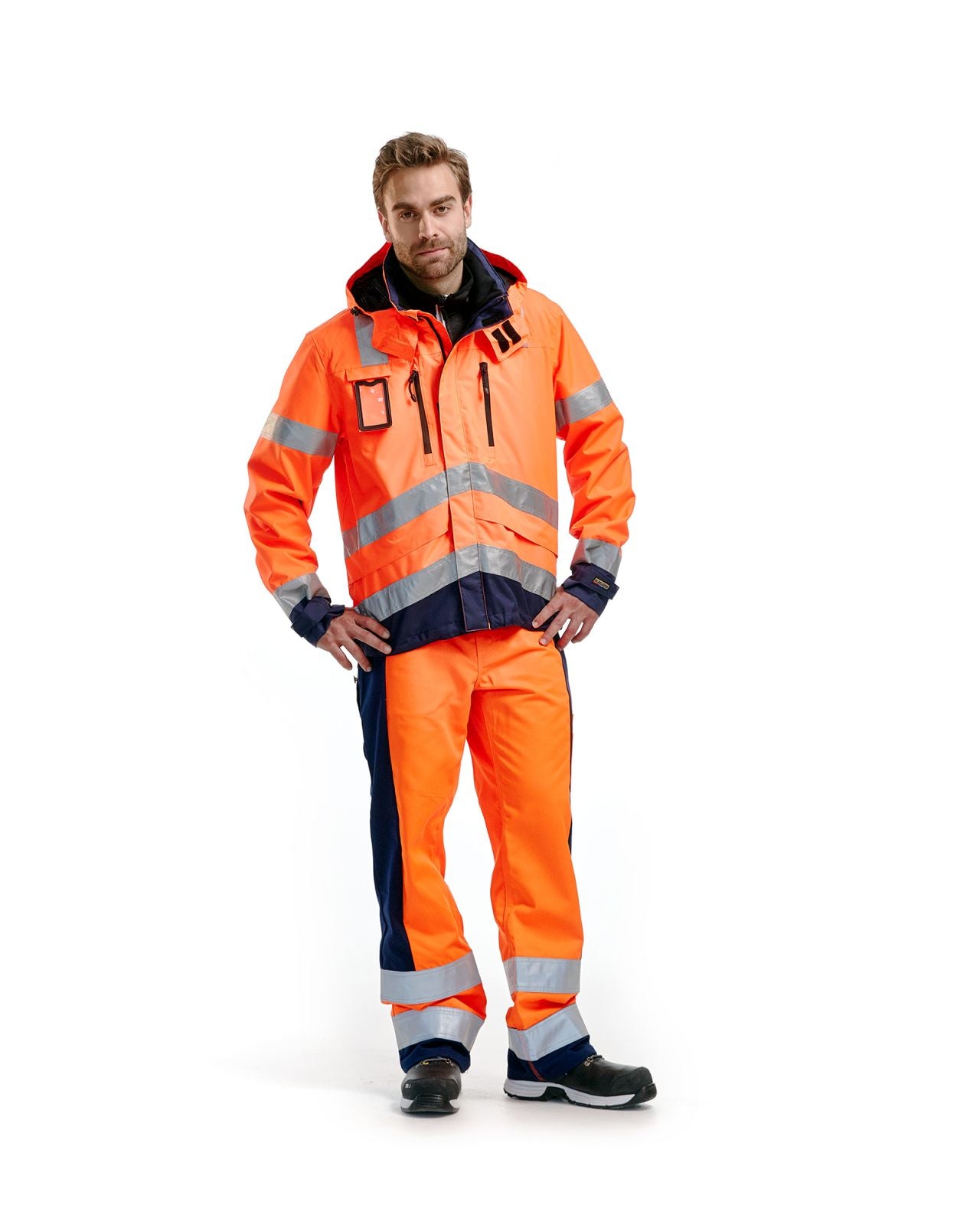 Blaklader Jassen 48371977 HiVis fluo oranje-marineblauw(5389)