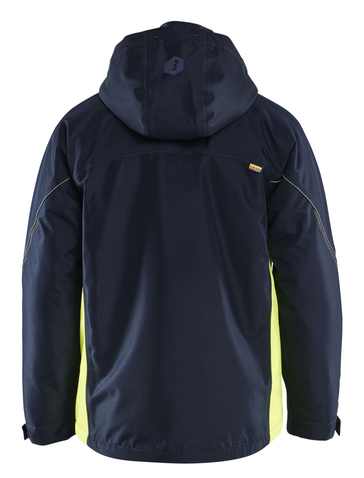 Blaklader Wind regen sneeuw Jas 48901977 winter lichtgewicht waterdicht winddicht ademend donker marineblauw-fluo geel(8633)