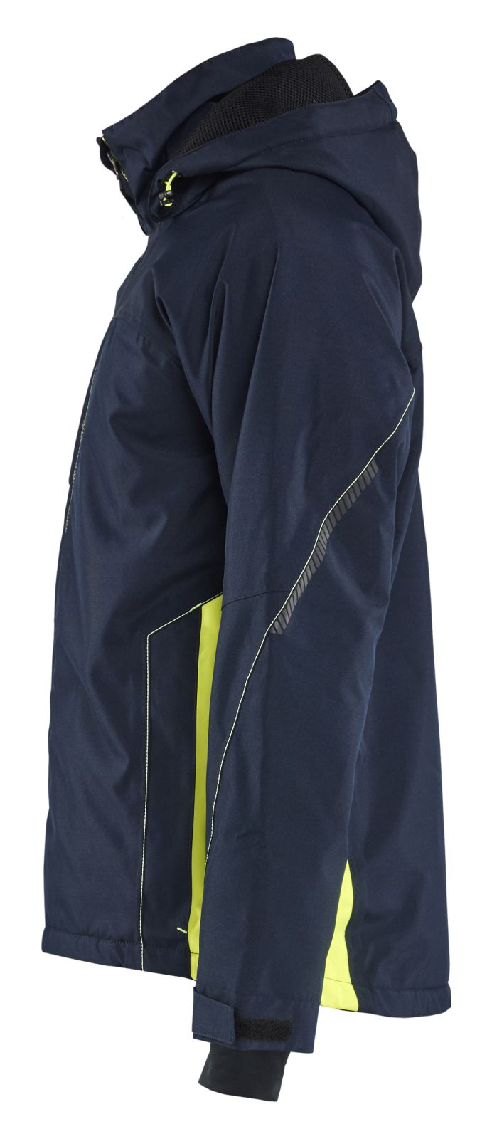 Blaklader Wind regen sneeuw Jas 48901977 winter lichtgewicht waterdicht winddicht ademend donker marineblauw-fluo geel(8633)
