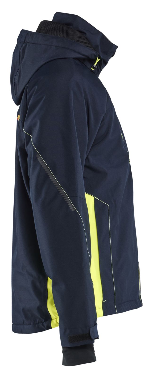 Blaklader Wind regen sneeuw Jas 48901977 winter lichtgewicht waterdicht winddicht ademend donker marineblauw-fluo geel(8633)