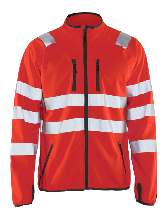 Blaklader High Vis jacks 49062512 softshell HiVis fluo rood(5500)