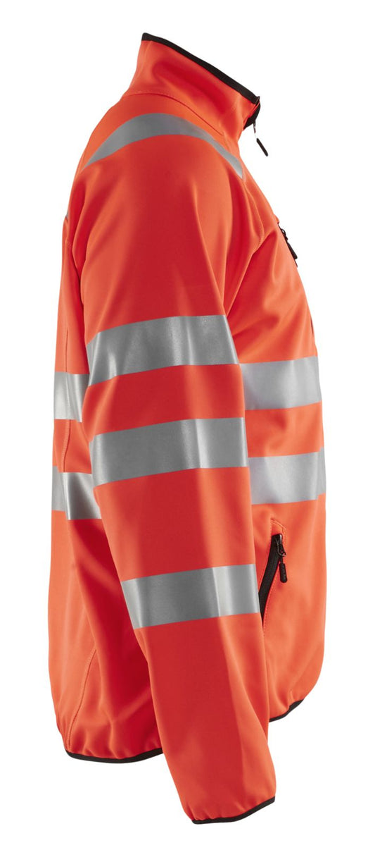 Blaklader High Vis jacks 49062512 softshell HiVis fluo rood(5500)