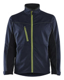 Blaklader jassen 49502516 softshell donker marineblauw-fluo geel(8633)