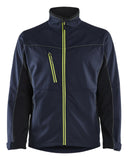 Blaklader jassen 49502516 softshell donker marineblauw-fluo geel(8633)