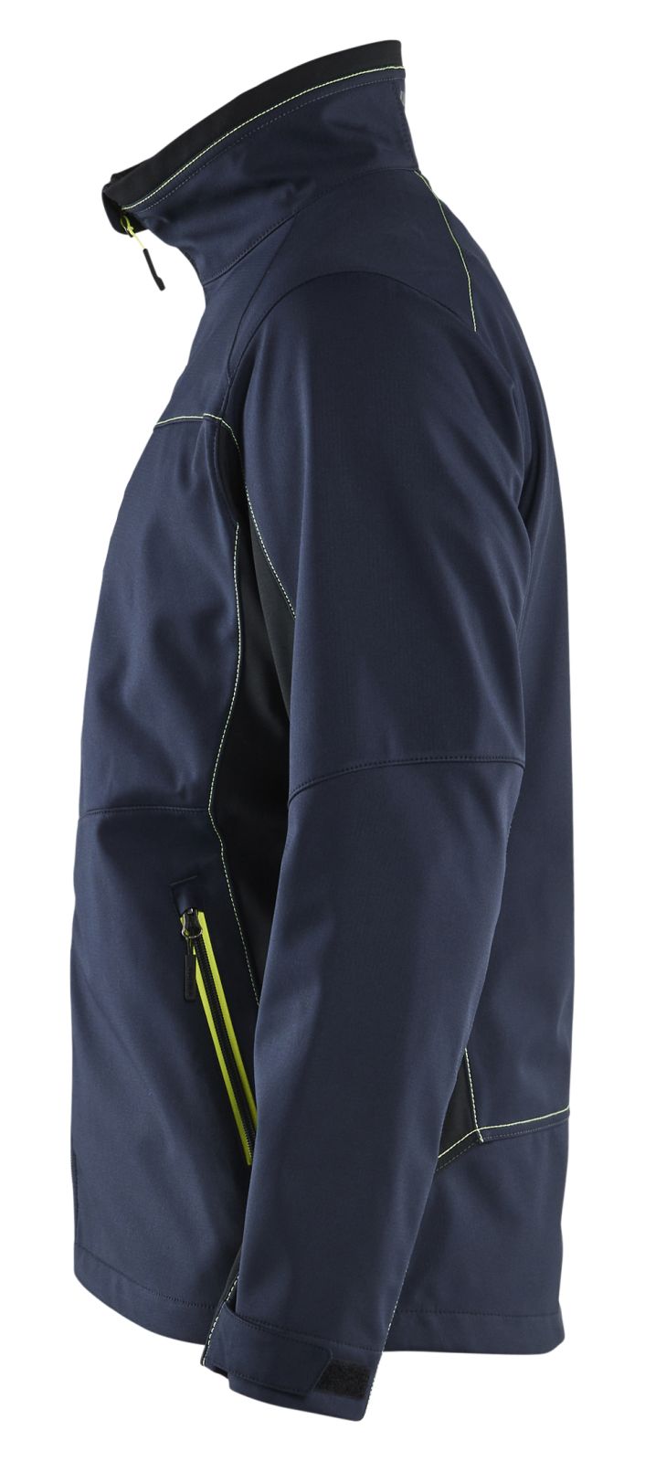 Blaklader jassen 49502516 softshell donker marineblauw-fluo geel(8633)