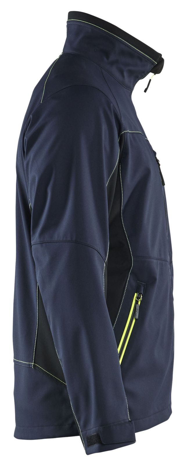 Blaklader jassen 49502516 softshell donker marineblauw-fluo geel(8633)