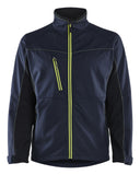 Blaklader jassen 49502516 softshell donker marineblauw-fluo geel(8633)