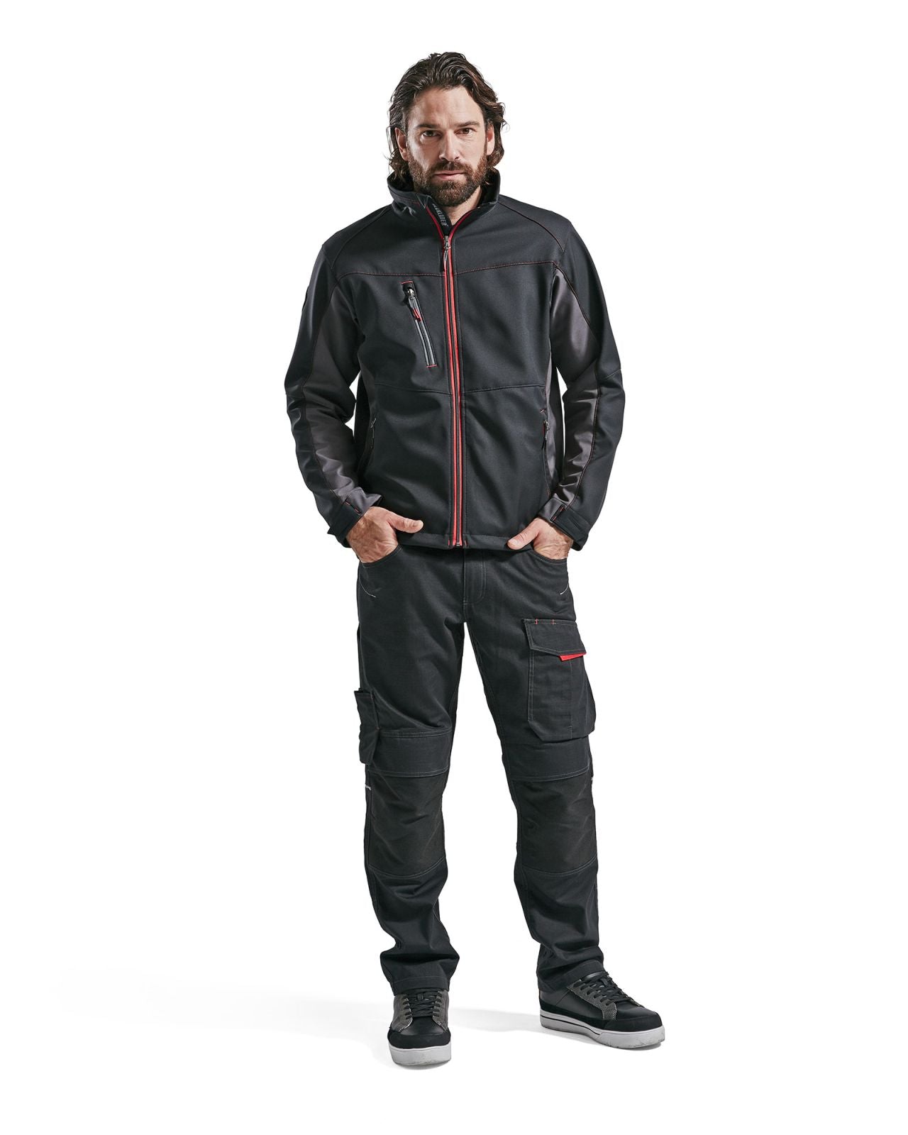 Blaklader Jassen 49502516 zwart-rood(9956)