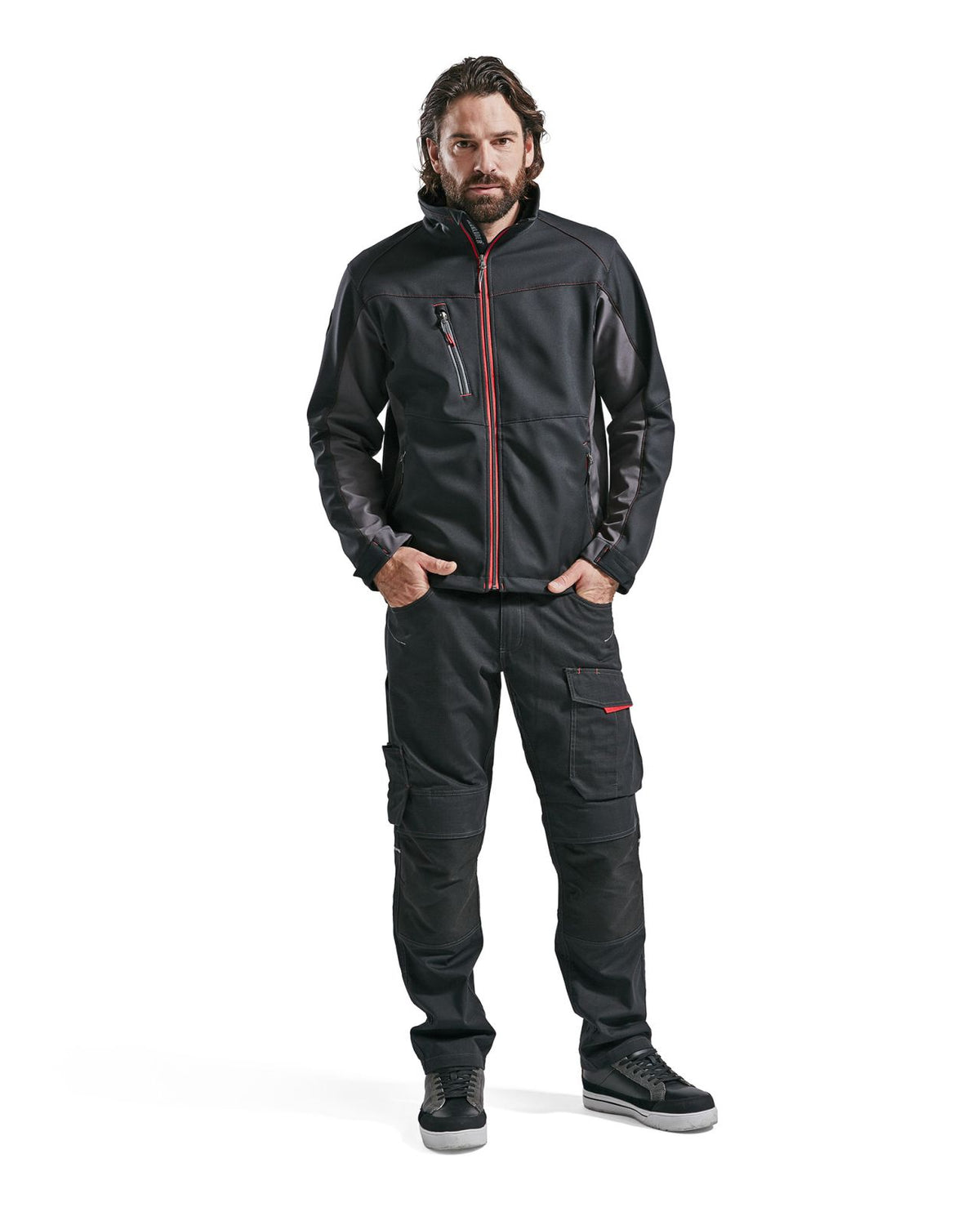 Blaklader Jassen 49502516 zwart-rood(9956)