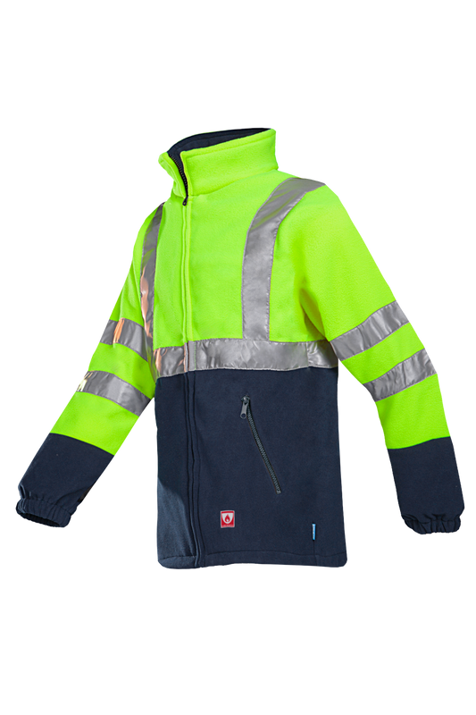 Sioen Vesten Rainier Multinorm Inritsbaar fluo geel-marineblauw