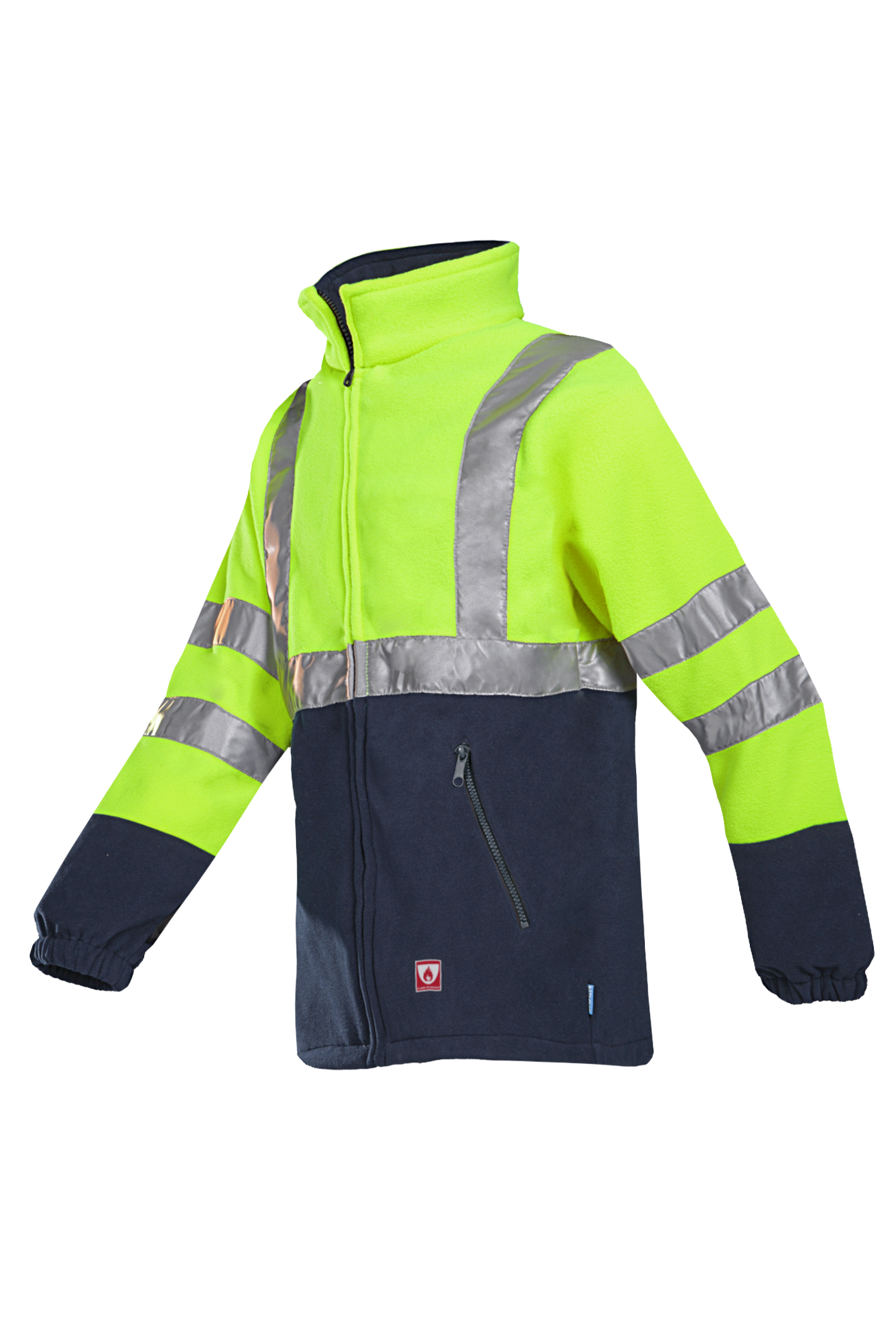 Sioen Vesten Rainier Multinorm Inritsbaar fluo geel-marineblauw