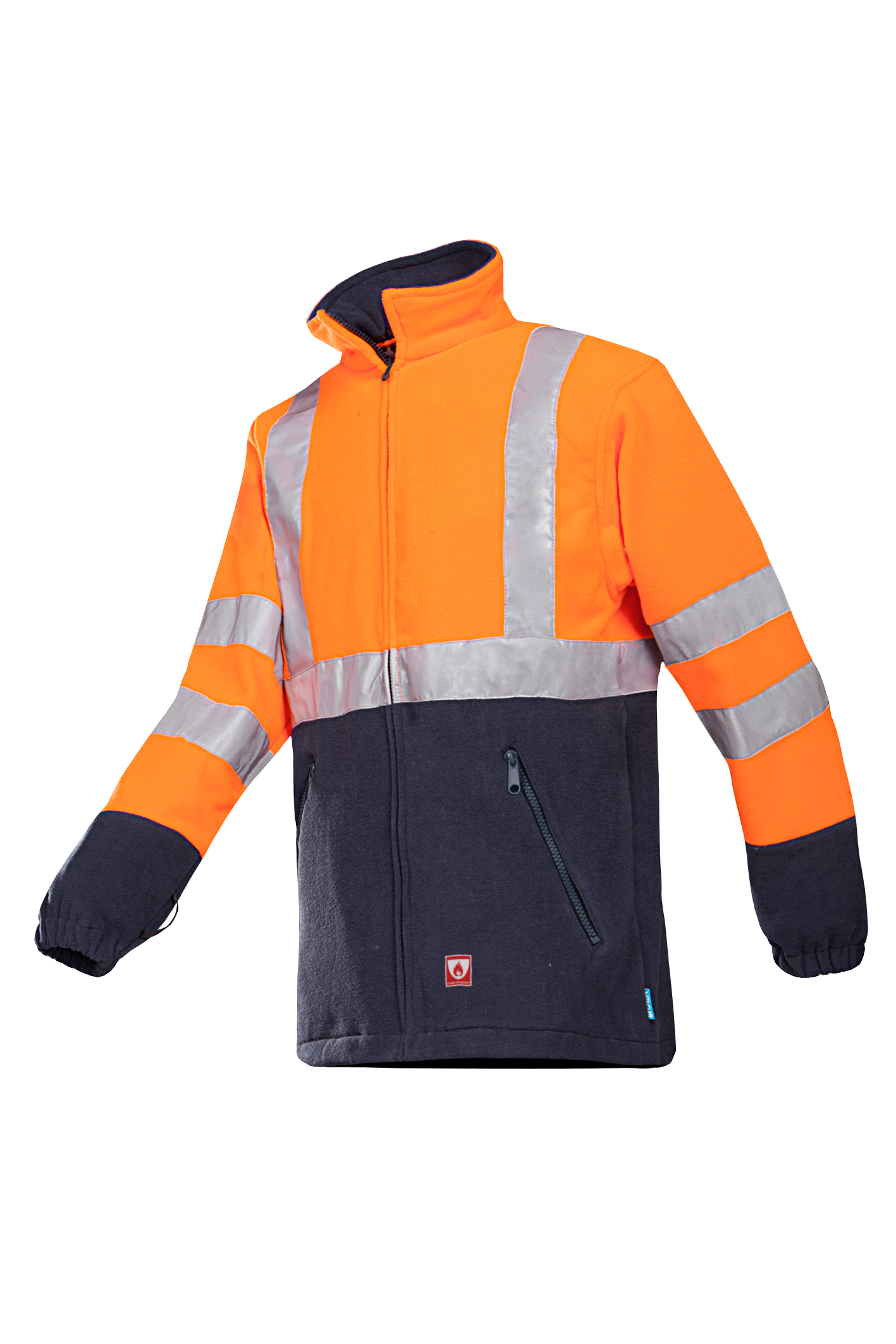 Sioen Vesten Rainier Multinorm Inritsbaar fluo oranje-marineblauw