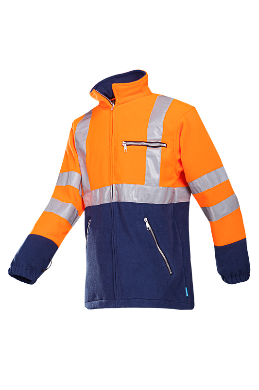 Sioen Jassen Kingley HiVis Inritsbaar fluo oranje-marineblauw