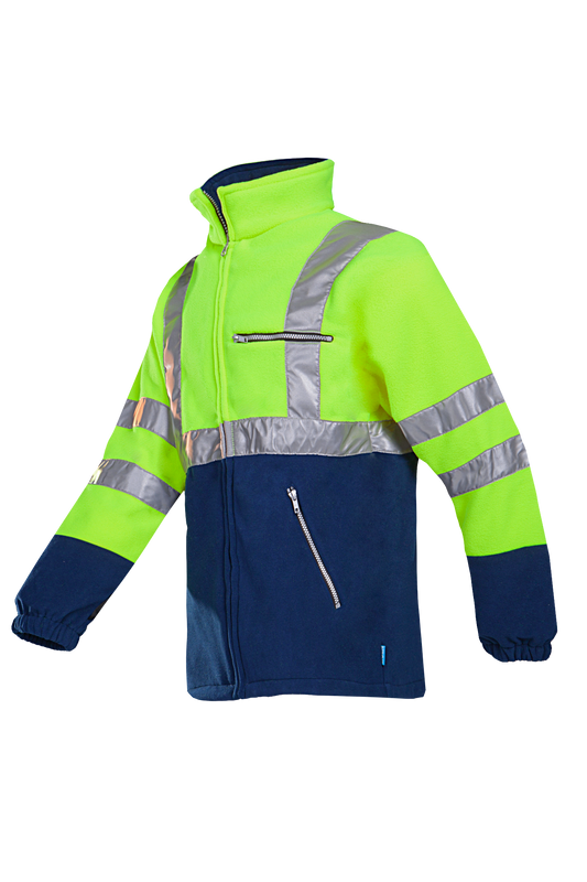 Sioen Jassen Kingley HiVis Inritsbaar fluo geel-marineblauw